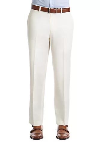 商品Ralph Lauren|Solid Off White Twill Wool Straight Suit Separate Pants,价格¥1298,第1张图片