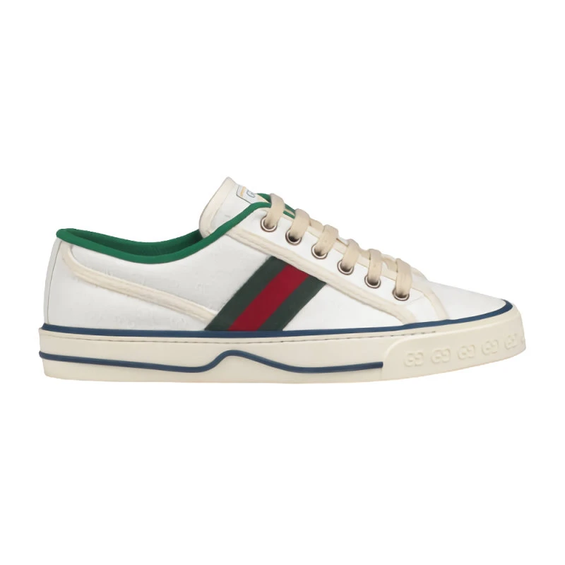 商品Gucci|【预售3-7天】GUCCI/古驰 新款女士白色 Tennis 1977休闲运动鞋60611099W909085,价格¥4901,第1张图片