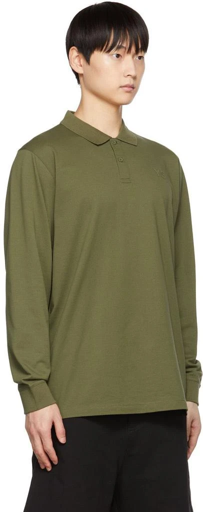 商品Y-3|Khaki Classic Long Sleeve Polo,价格¥503,第2张图片详细描述