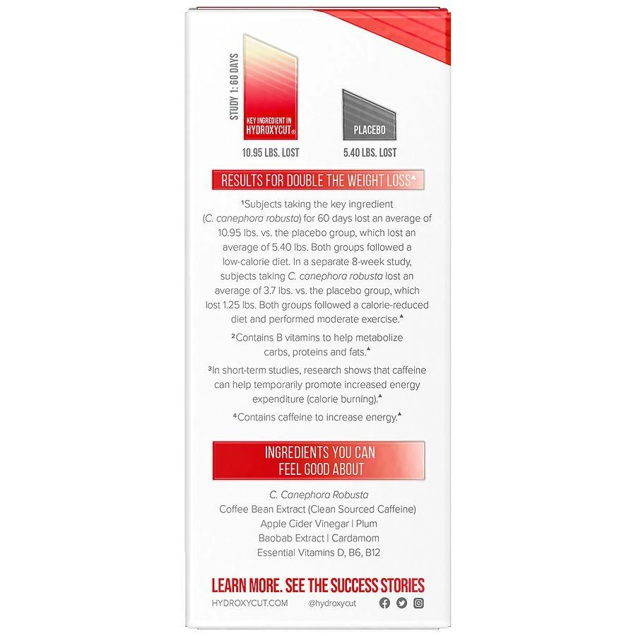 商品Hydroxycut|Original Weight Loss Rapid Release Capsules,价格¥171,第5张图片详细描述