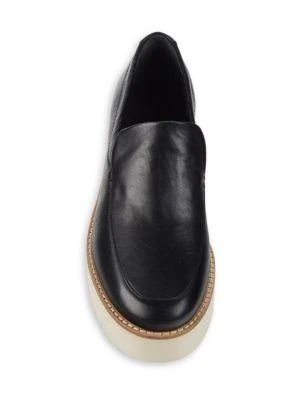 ​Zeta-B Leather Slip-On Wedges 商品