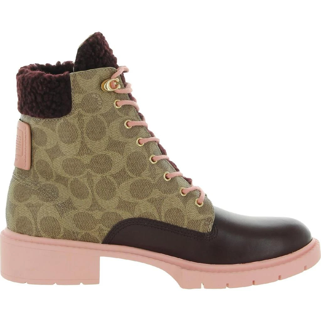 商品Coach|Coach Womens Lorimer Leather Lace Up Combat & Lace-up Boots,价格¥834,第2张图片详细描述