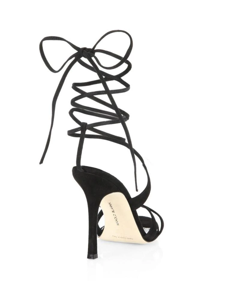 商品Manolo Blahnik|Crisscross Suede Lace-Up Sandals,价格¥2230,第2张图片详细描述