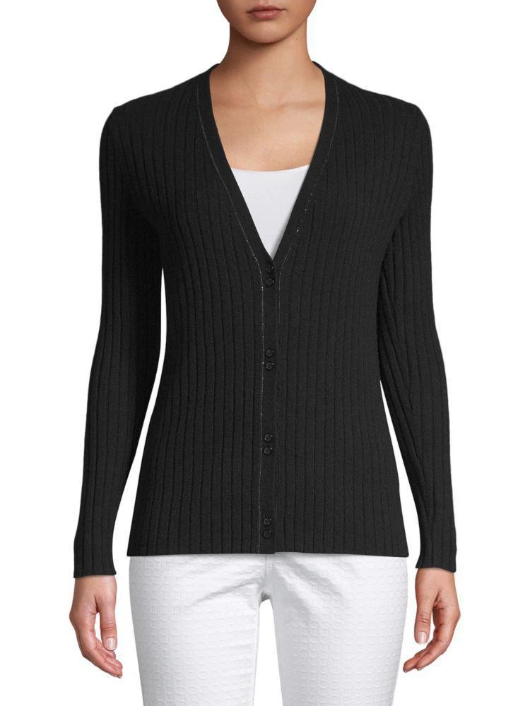 商品Lafayette 148 New York|Cashmere Ribbed Cardigan,价格¥1538,第3张图片详细描述