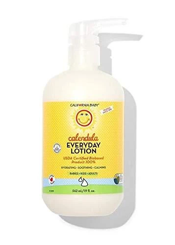 商品California Baby|California Baby Calendula Lotion | 100% Plant-Based Moisturizer | Lavender Baby Lotion | Face Moisturizer For Dry Skin | Hypoallergenic | 8.5 oz.,价格¥185,第1张图片详细描述