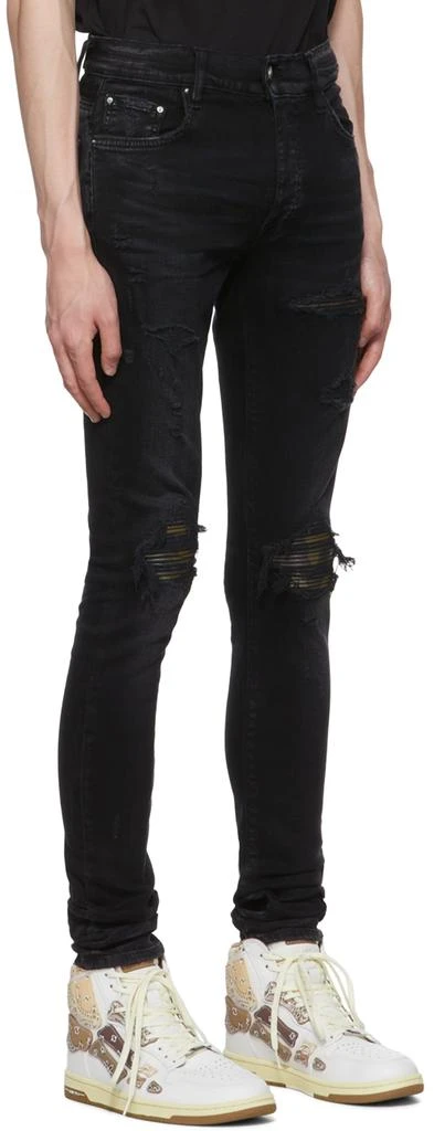 商品AMIRI|Black MX1 Leather Camo Jeans,价格¥3408,第2张图片详细描述