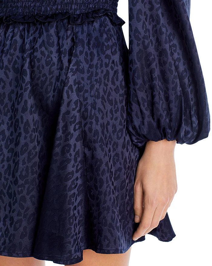 商品AQUA|Satin Jacquard Mock Neck Mini Dress - 100% Exclusive,价格¥739,第5张图片详细描述