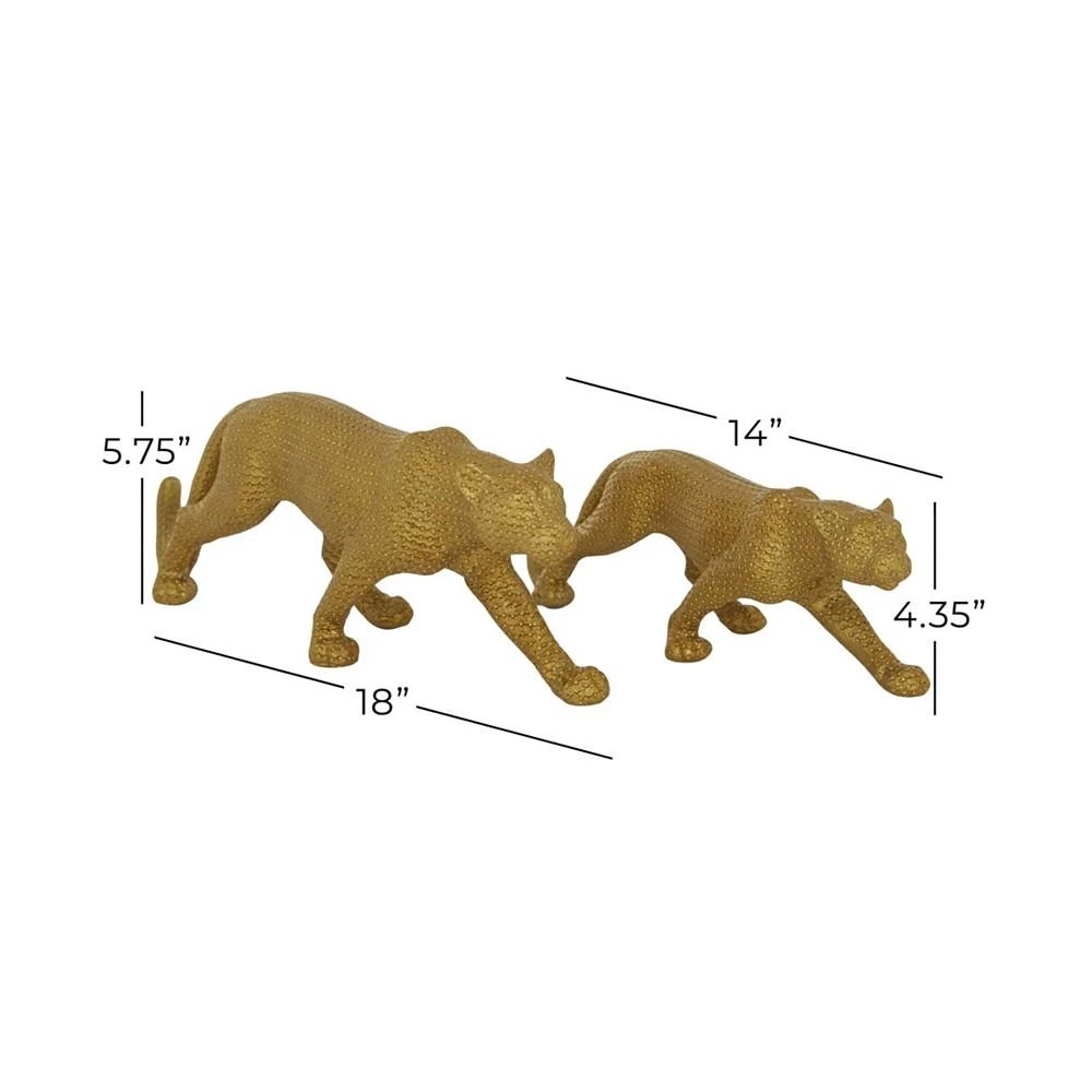 商品Rosemary Lane|Glam Leopard Sculpture, Set of 2,价格¥515,第2张图片详细描述