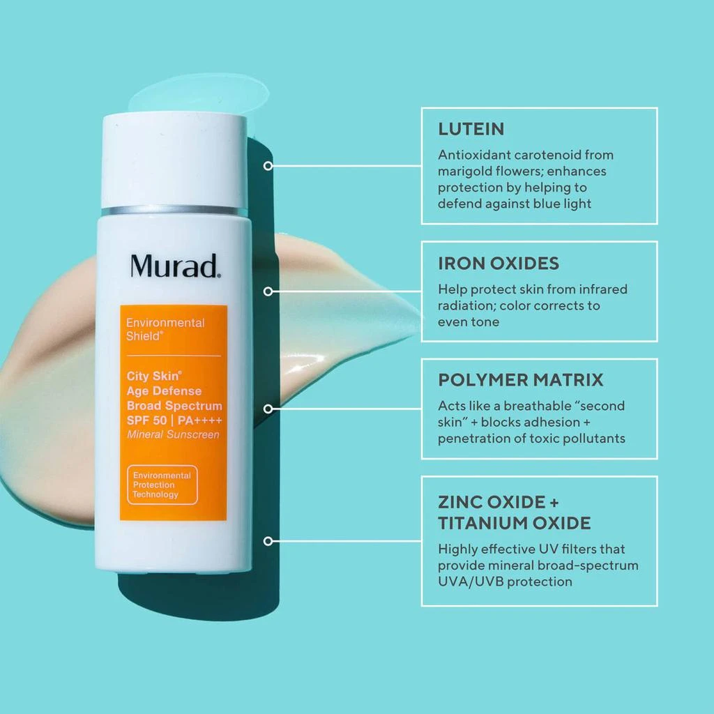 商品Murad|城市肌抗老防晒霜 SPF 50 PA++++,价格¥514,第4张图片详细描述