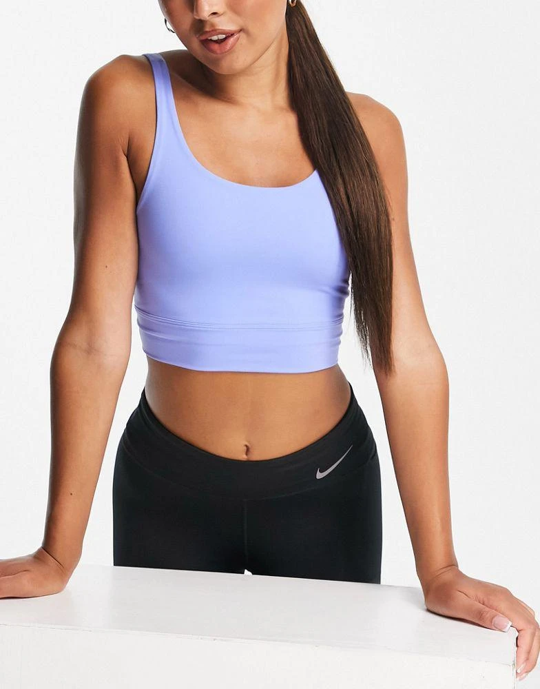 商品NIKE|Nike Yoga Luxe light support crop top in blue,价格¥181,第1张图片
