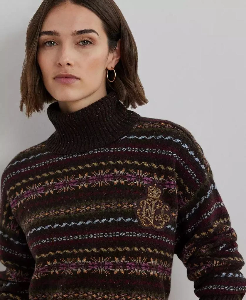 商品Ralph Lauren|Women's Fair Isle Wool-Blend Turtleneck Sweater,价格¥1983,第4张图片详细描述