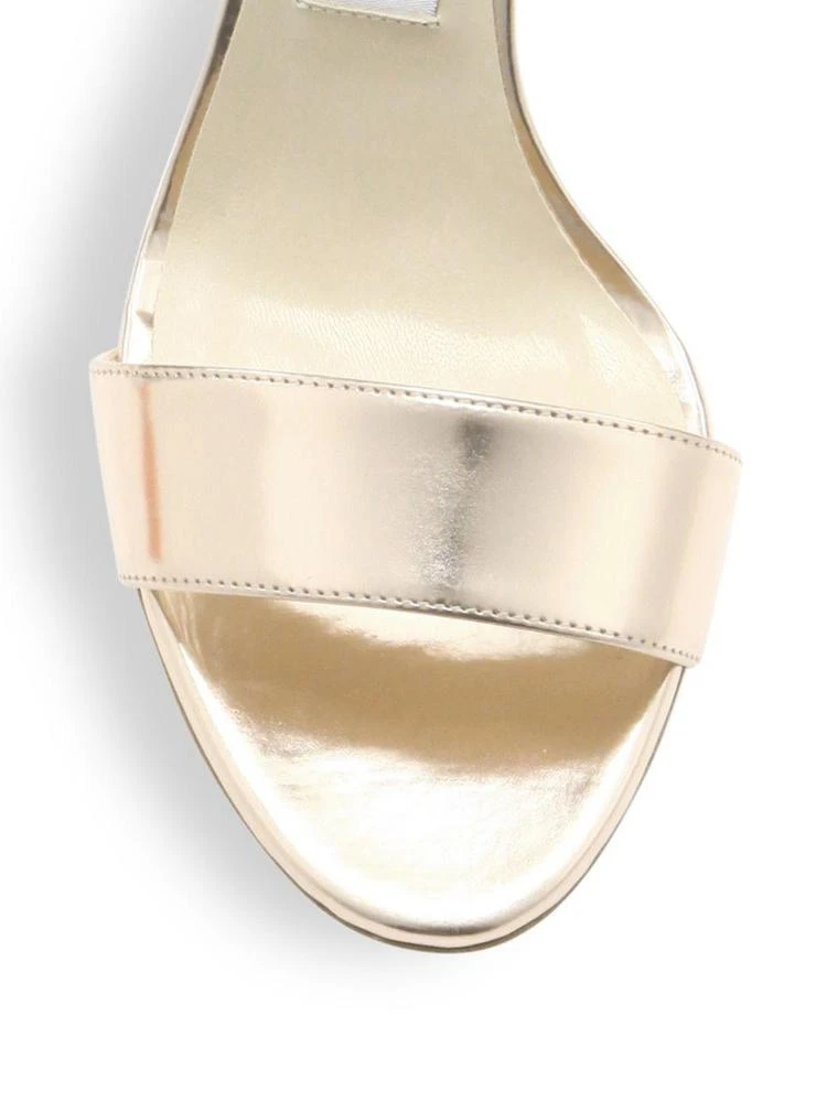 商品Jimmy Choo|Edina Metallic Leather Ankle-Strap Sandals,价格¥2277,第3张图片详细描述