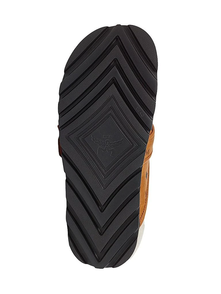 商品MCM|Shearling-Lined Logo Leather Mules,价格¥2697,第5张图片详细描述