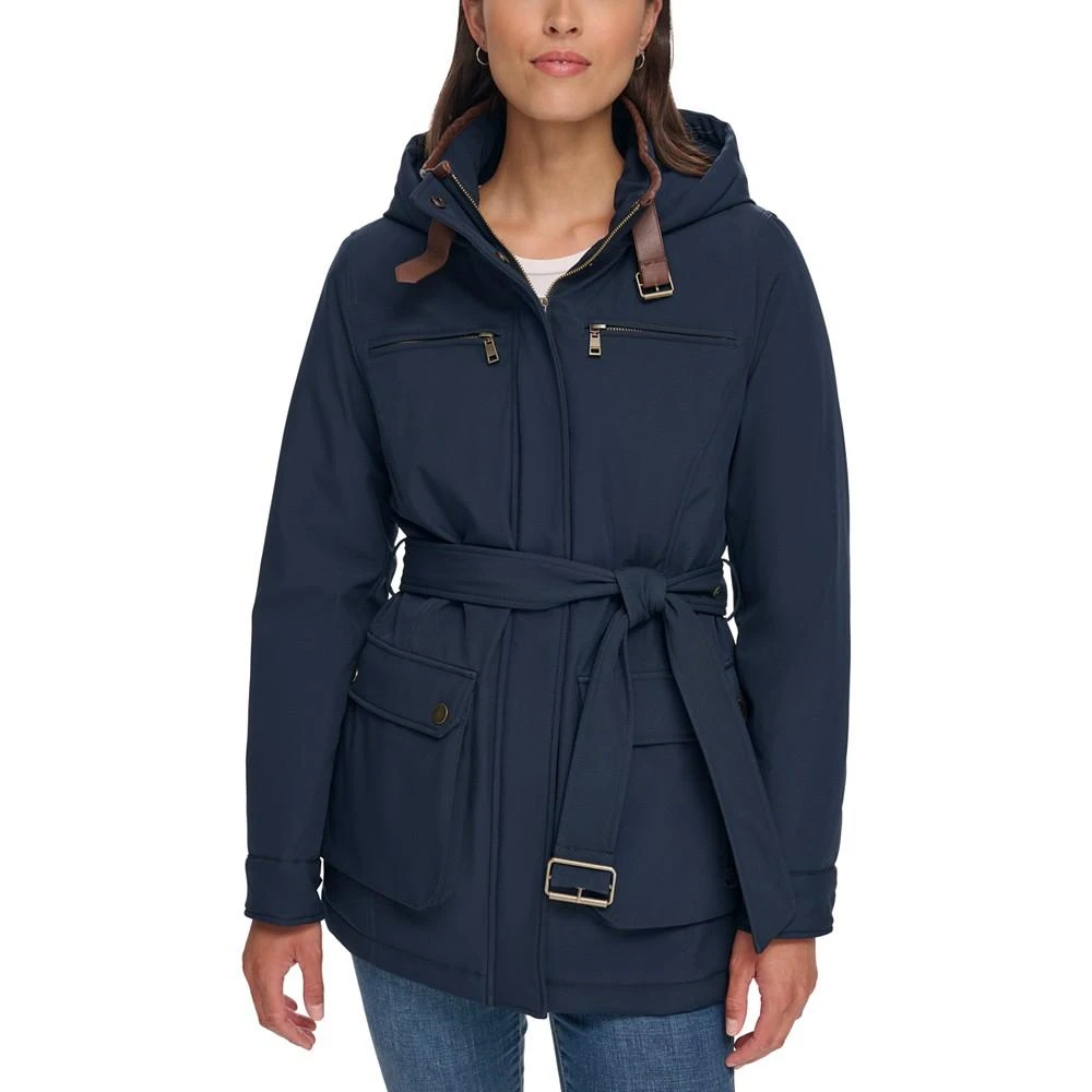 商品Tommy Hilfiger|Women's Hooded Crest Pocket Raincoat,价格¥1196,第1张图片