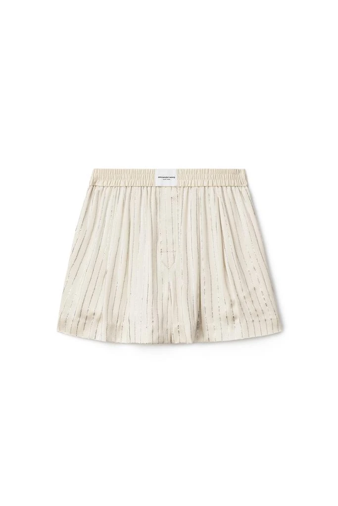 商品Alexander Wang|CRYSTAL STRIPE BOXER SHORT IN SILK,价格¥2292,第1张图片