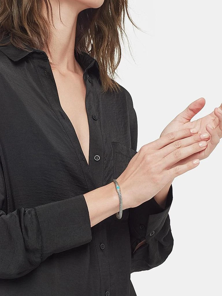 商品John Hardy|Classic Chain Gemstone & Sterling Silver Extra-Small Bracelet,价格¥4387,第2张图片详细描述