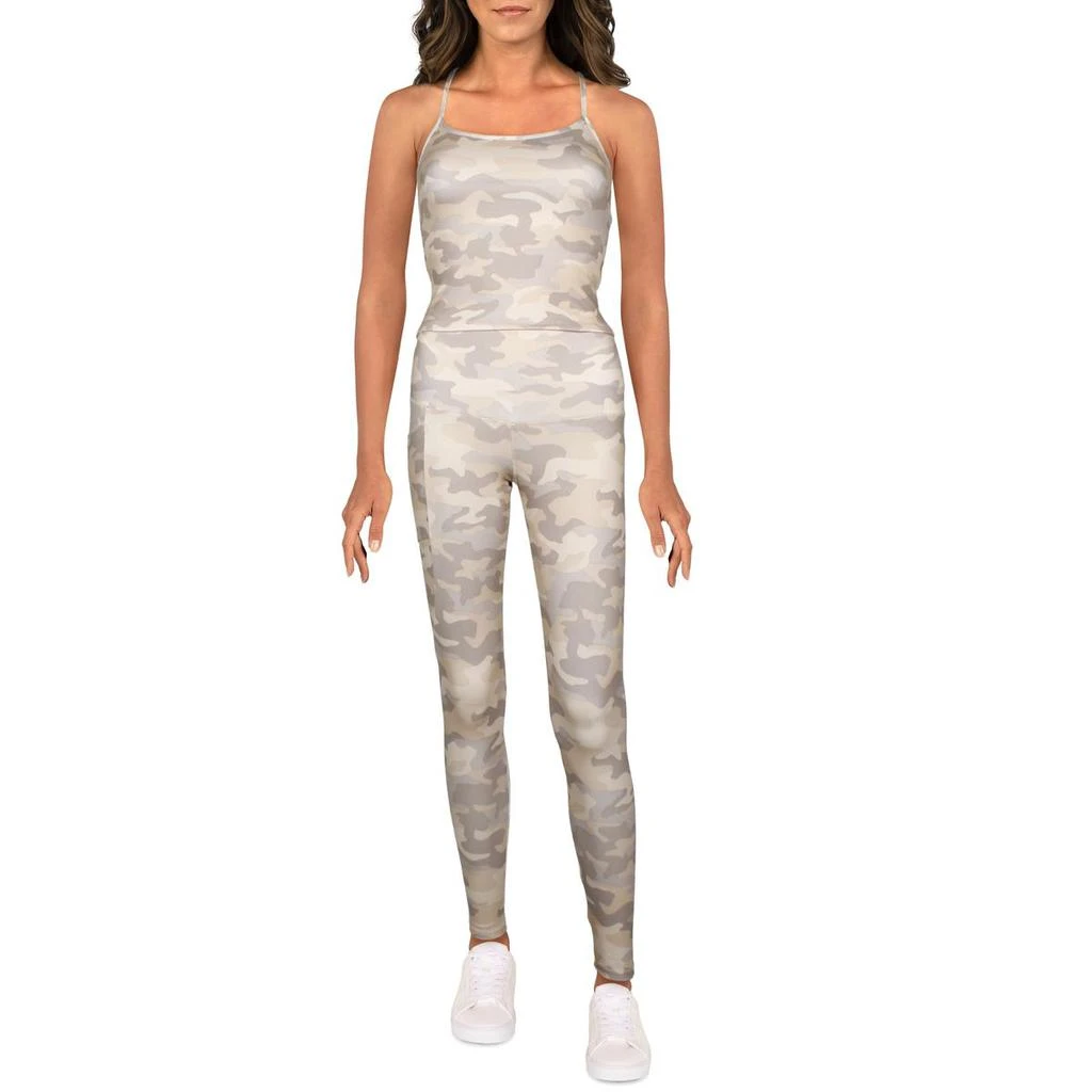 商品Catherine Malandrino|Catherine Malandrino Women's 2 Piece Crop Top & Leggings Activewear Fitness Set,价格¥61,第2张图片详细描述