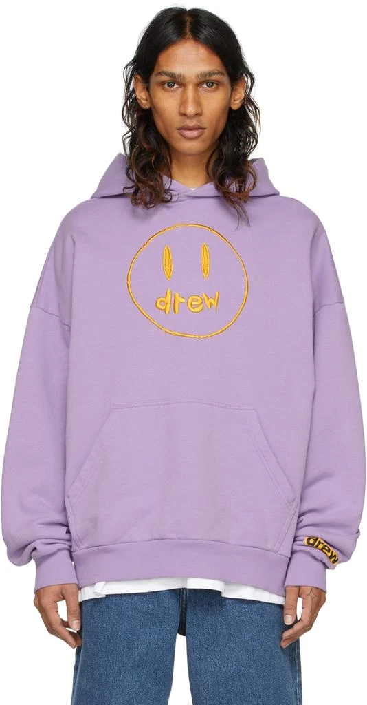 商品Drew House|SSENSE Exclusive Purple Painted Mascot Hoodie,价格¥1099,第1张图片