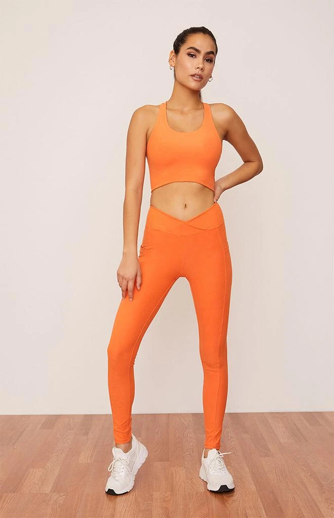 Eco Tangerine Ruched Crossover Leggings 商品