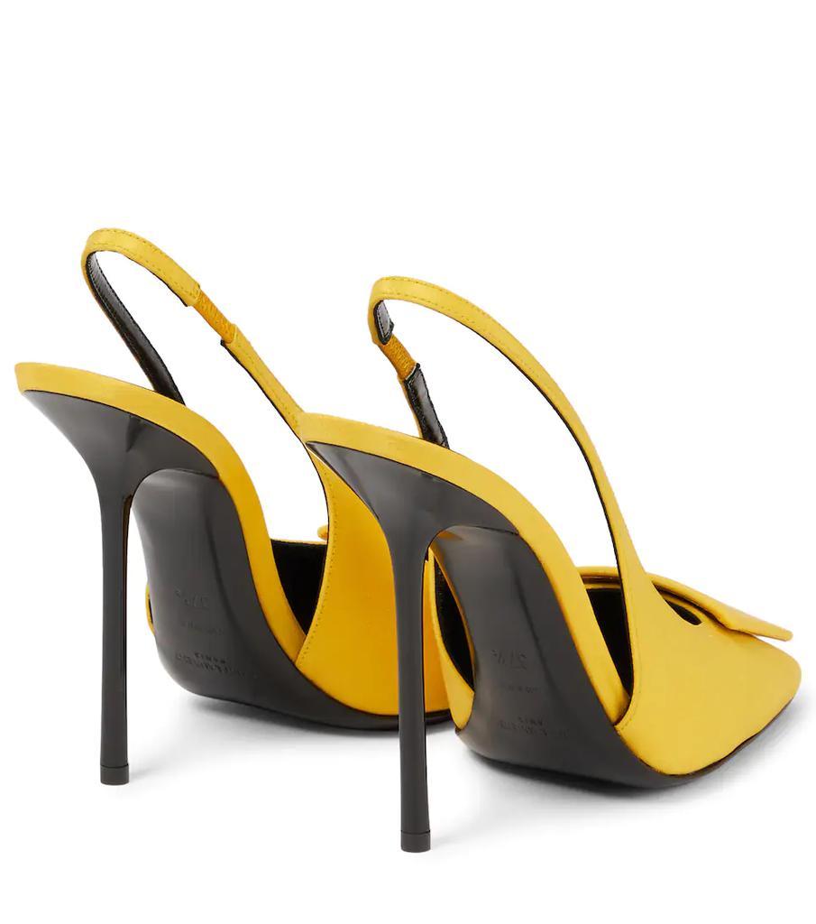 商品Yves Saint Laurent|Maxine真丝绉绸露跟高跟鞋,价格¥7577,第5张图片详细描述