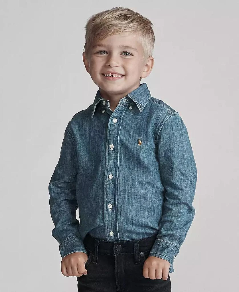 商品Ralph Lauren|Toddler and Little Boys Cotton Chambray Shirt,价格¥294,第1张图片