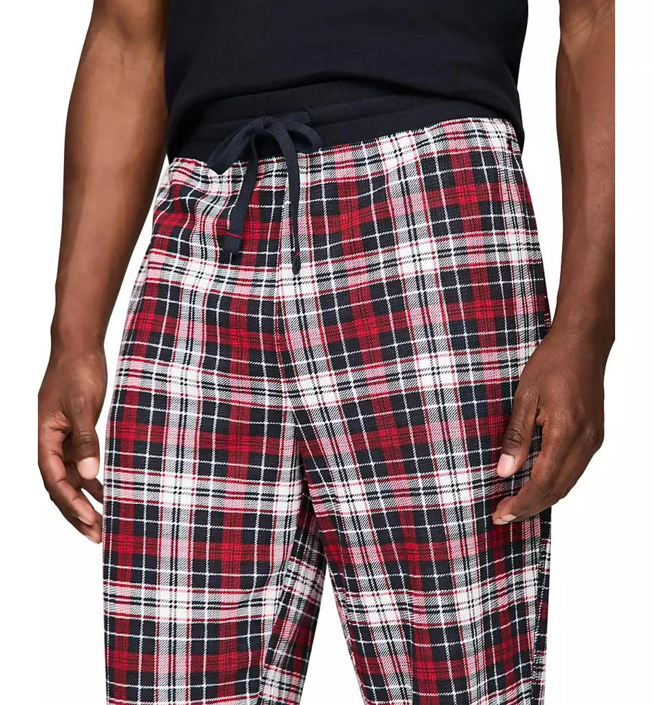 商品Tommy Hilfiger|Men's Plaid Waffle-Knit Jogger Pajama Pants,价格¥165,第4张图片详细描述