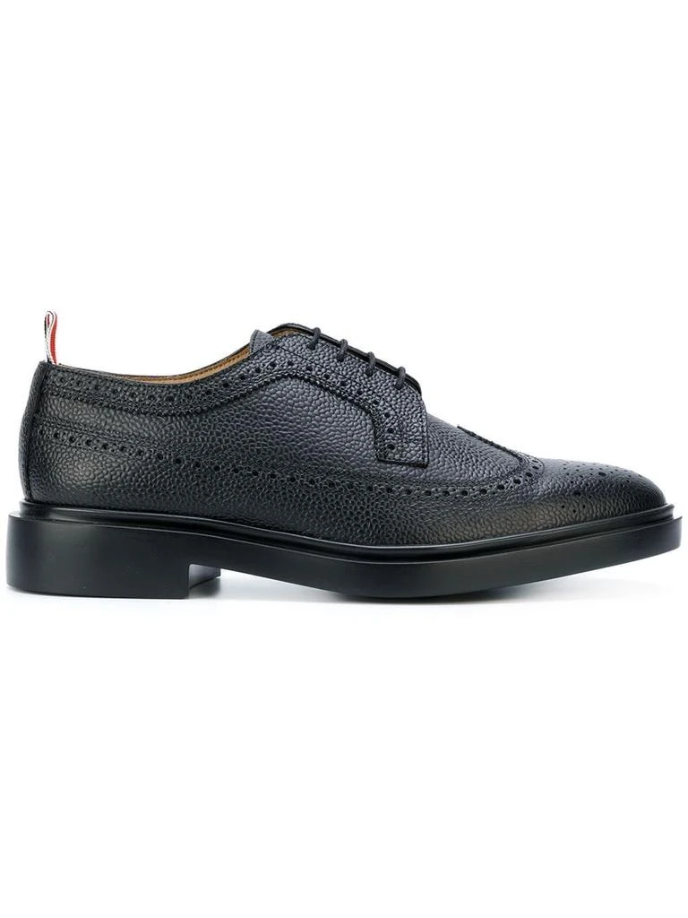 商品Thom Browne|Thom browne men's black leather lace up shoes,价格¥8981,第1张图片