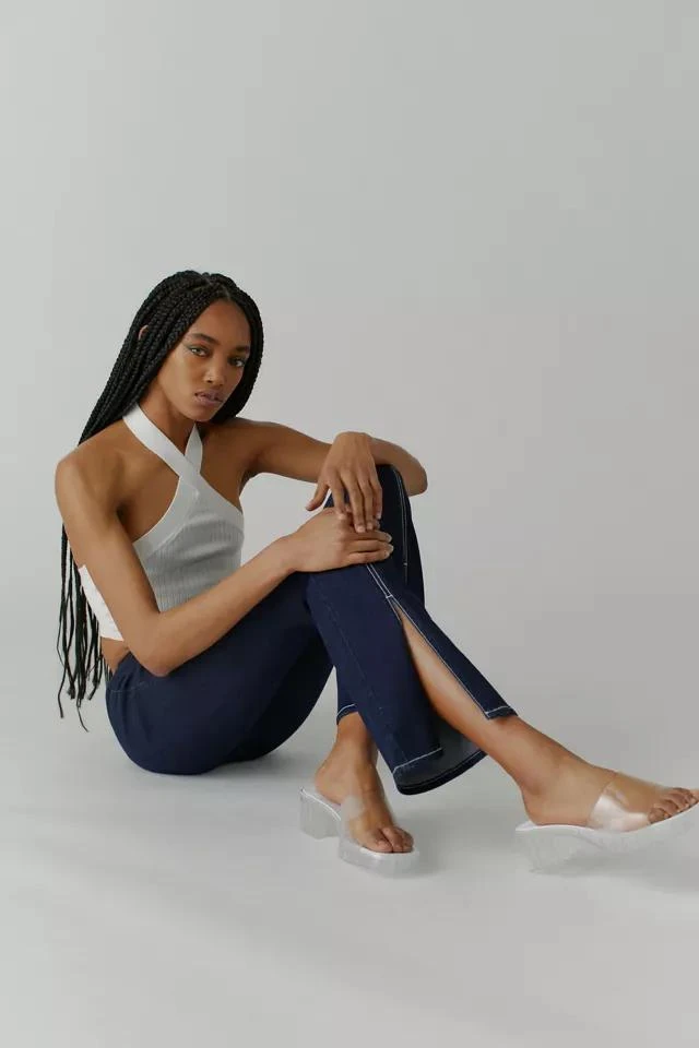 商品BDG|BDG Ariana Split Hem Flare Jean - Dark Wash,价格¥75,第3张图片详细描述