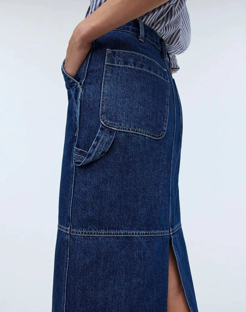 商品Madewell|Denim Carpenter Maxi Skirt in Handlon Wash,价格¥238,第5张图片详细描述