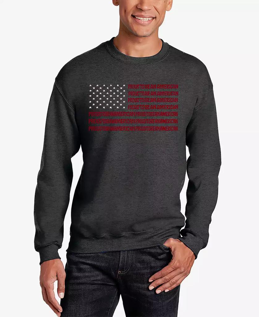 Fier d'être Américain - T-shirt à manches longues pour homme avec motif de mots image 2