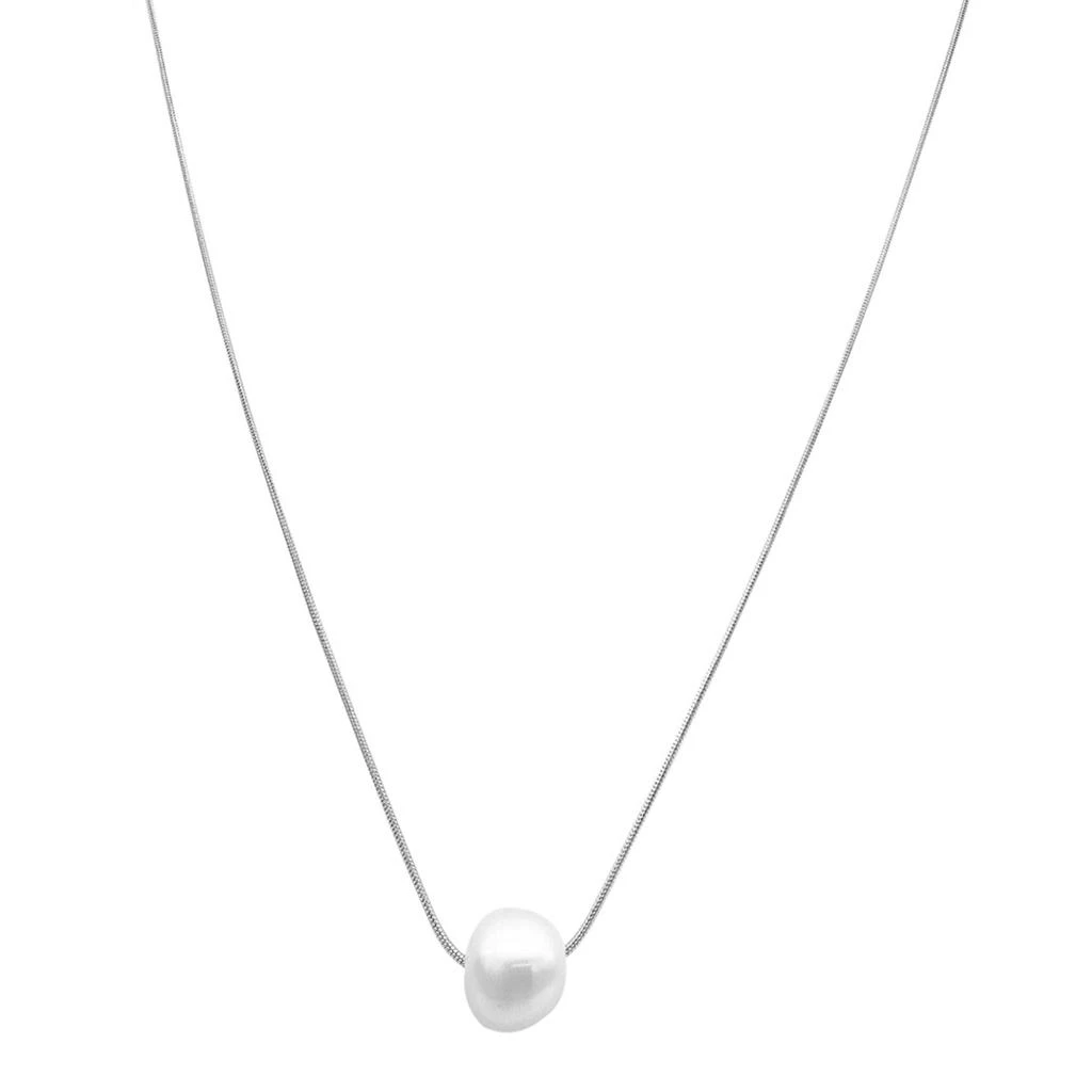 商品ADORNIA|Pearl Chain Necklace silver,价格¥158,第1张图片