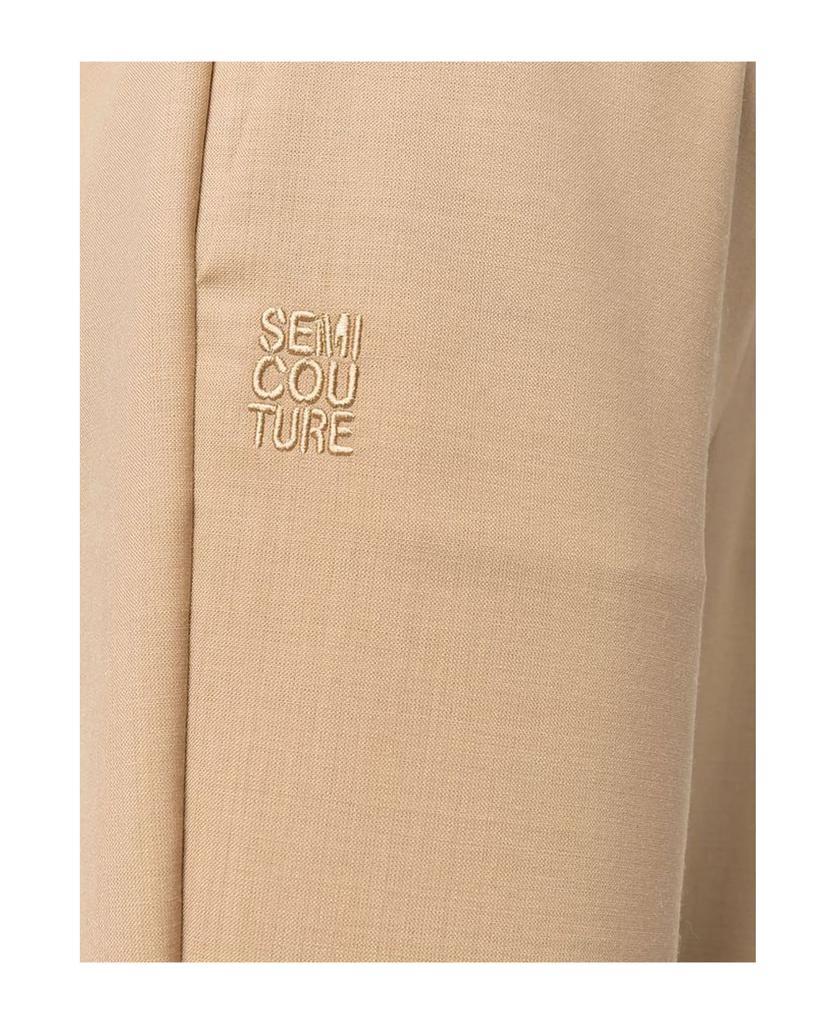 商品SEMICOUTURE|Camel Brown Virgin Wool Trousers,价格¥1443,第5张图片详细描述