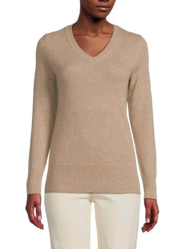 商品Saks Fifth Avenue|V Neck 100% Cashmere Sweater,价格¥371,第1张图片