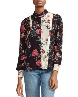商品Maje|Ciller Patchwork Floral Print Shirt,价格¥875,第1张图片