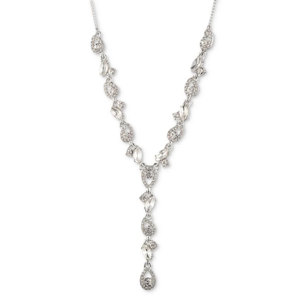 商品Givenchy|Silver-Tone Crystal Floral Lariat Necklace, 16" + 3" extender,价格¥578,第1张图片