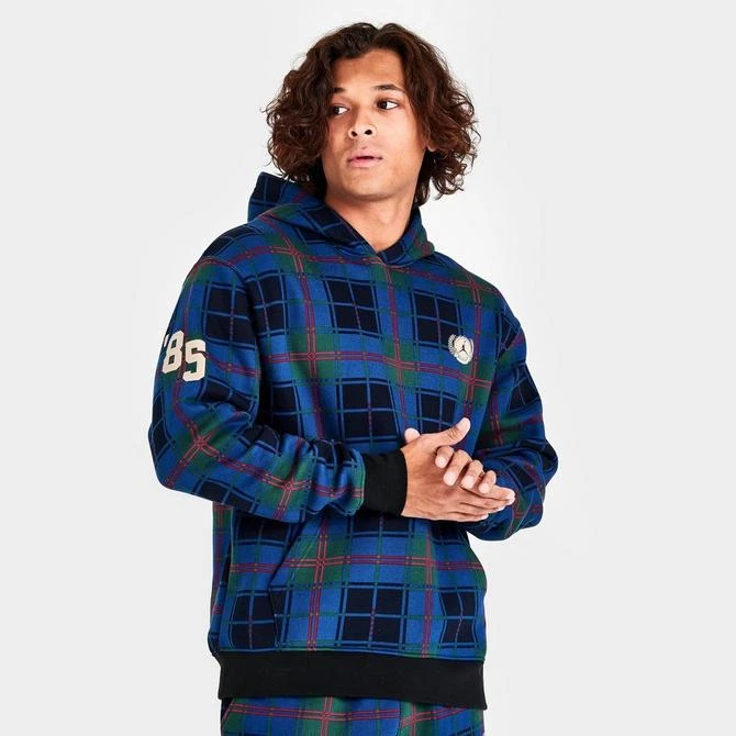 商品Jordan|Men's Jordan Essential Holiday Plaid Hoodie,价格¥449,第3张图片详细描述