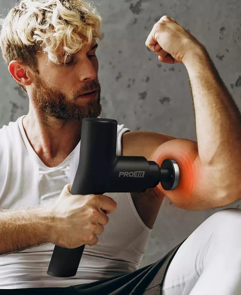 PROfit Percussion Muscle Massage Gun, Rechargeable Deep Tissue Full-Body Massager with Multiple Attachments 商品