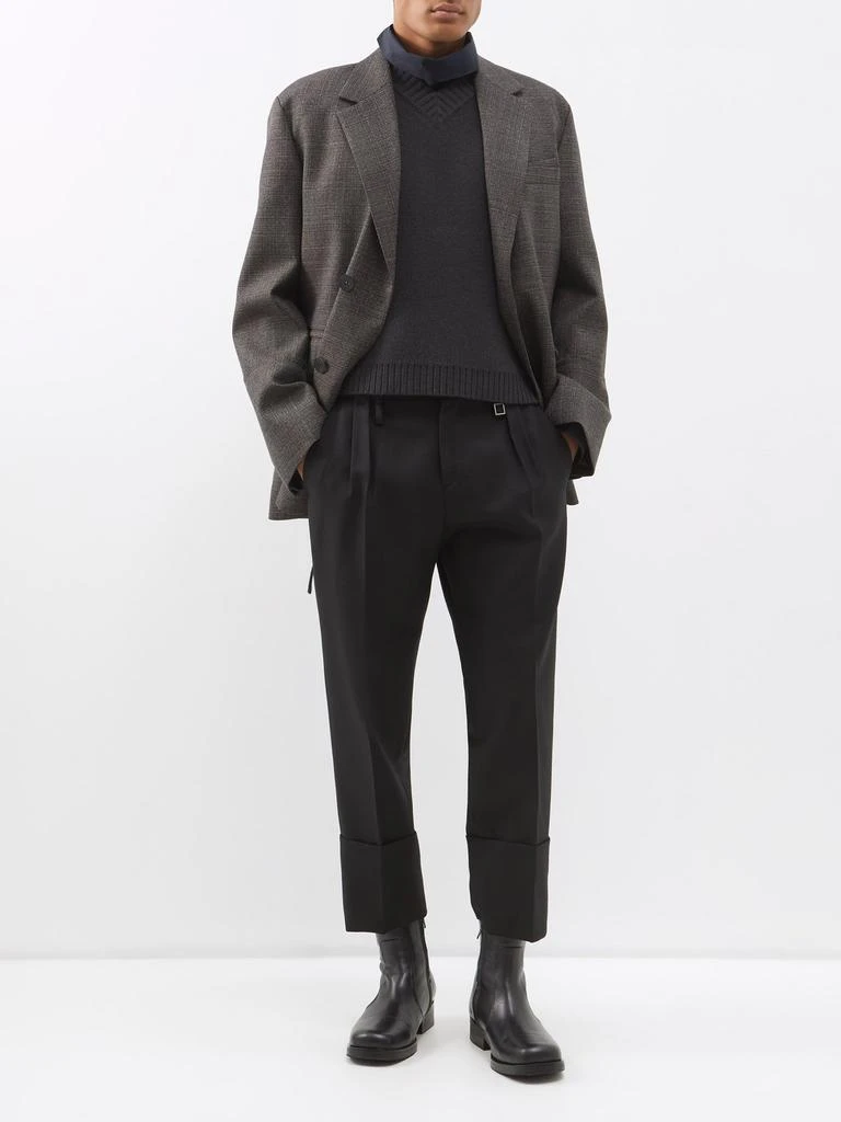 商品Wooyoungmi|Cropped turn-up wool-twill tailored trousers,价格¥1534,第2张图片详细描述