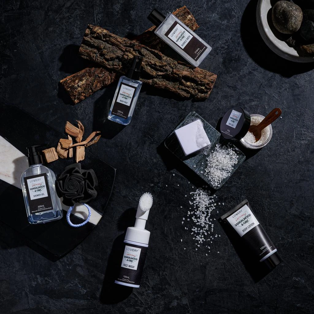 商品Lovery|Sandalwood Oak Home Spa Gift Basket 9-Piece Set,价格¥357,第4张图片详细描述