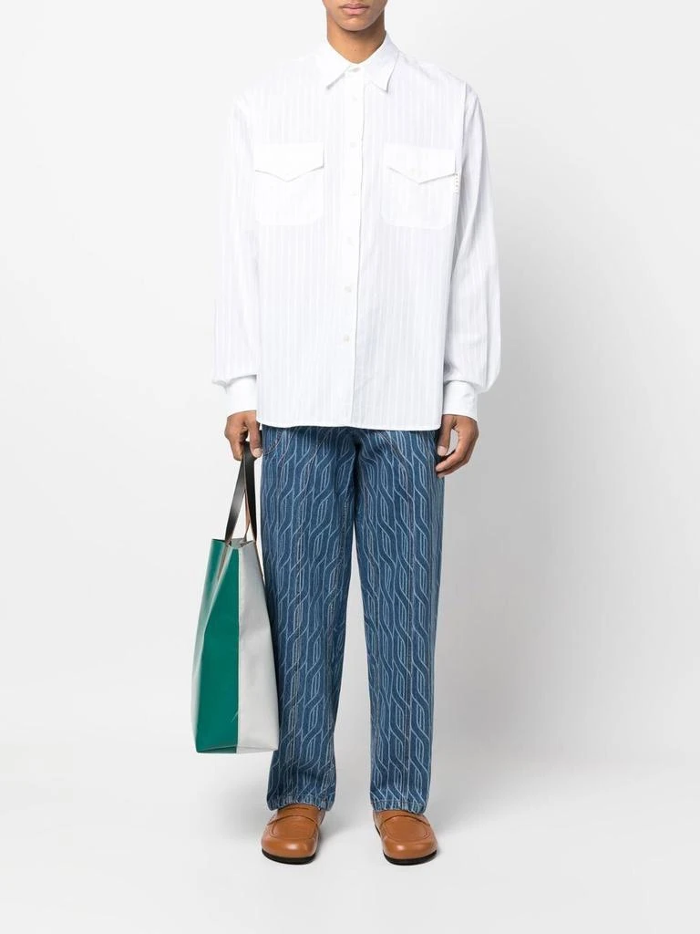 商品Marni|Embroidered striped shirt,价格¥1977,第2张图片详细描述