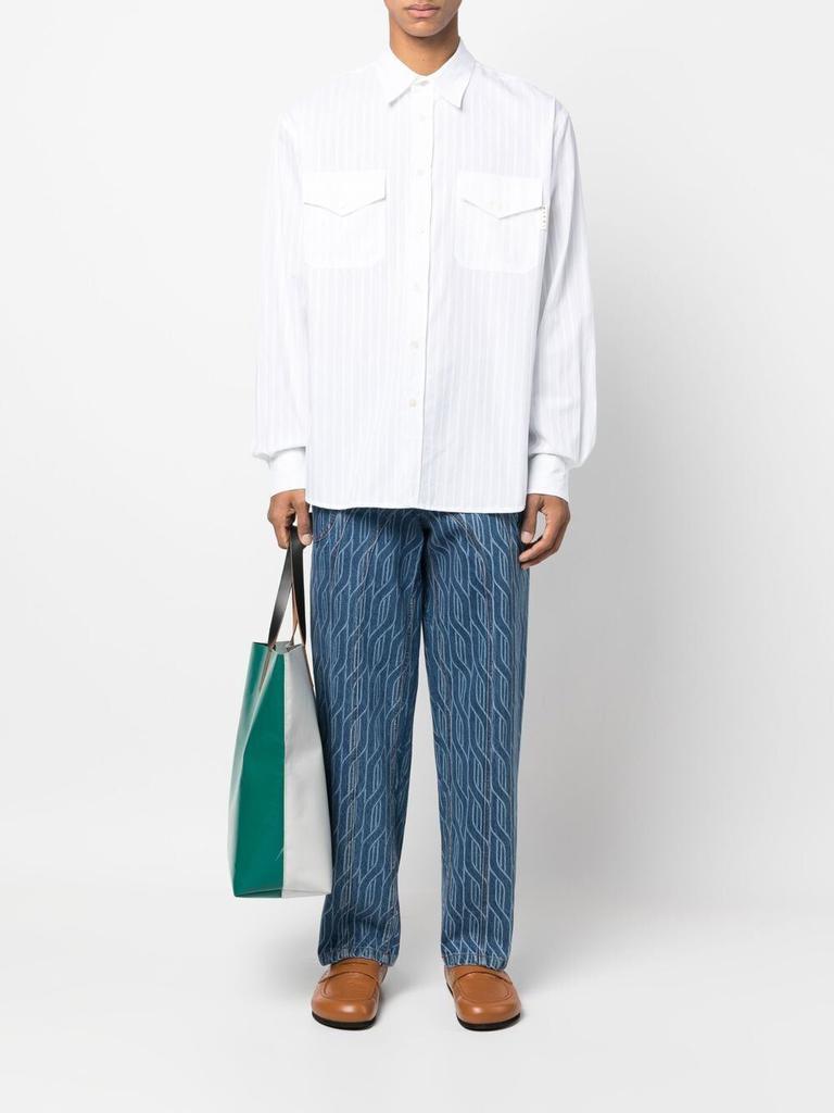 商品Marni|Embroidered striped shirt,价格¥2209,第4张图片详细描述