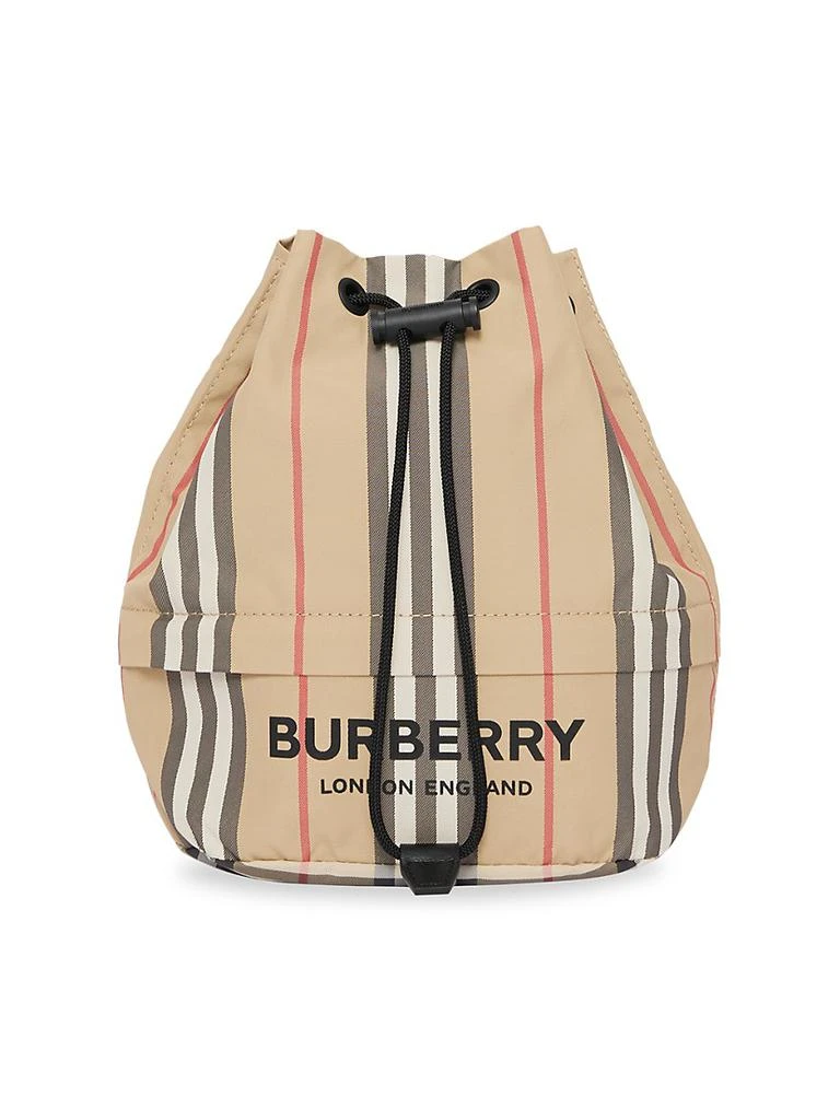 商品Burberry|Phoebe Icon Stripe Drawstring Bucket Bag,价格¥3823,第1张图片