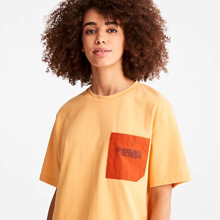 商品Timberland|TimberCHILL™ Pocket T-Shirt for Women in Orange,价格¥185,第7张图片详细描述