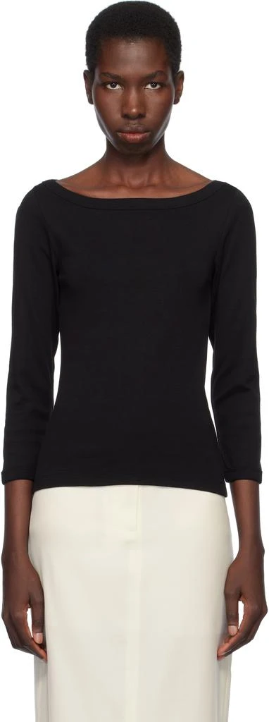 商品FLORE FLORE|Black Steffi T-shirt,价格¥942,第1张图片