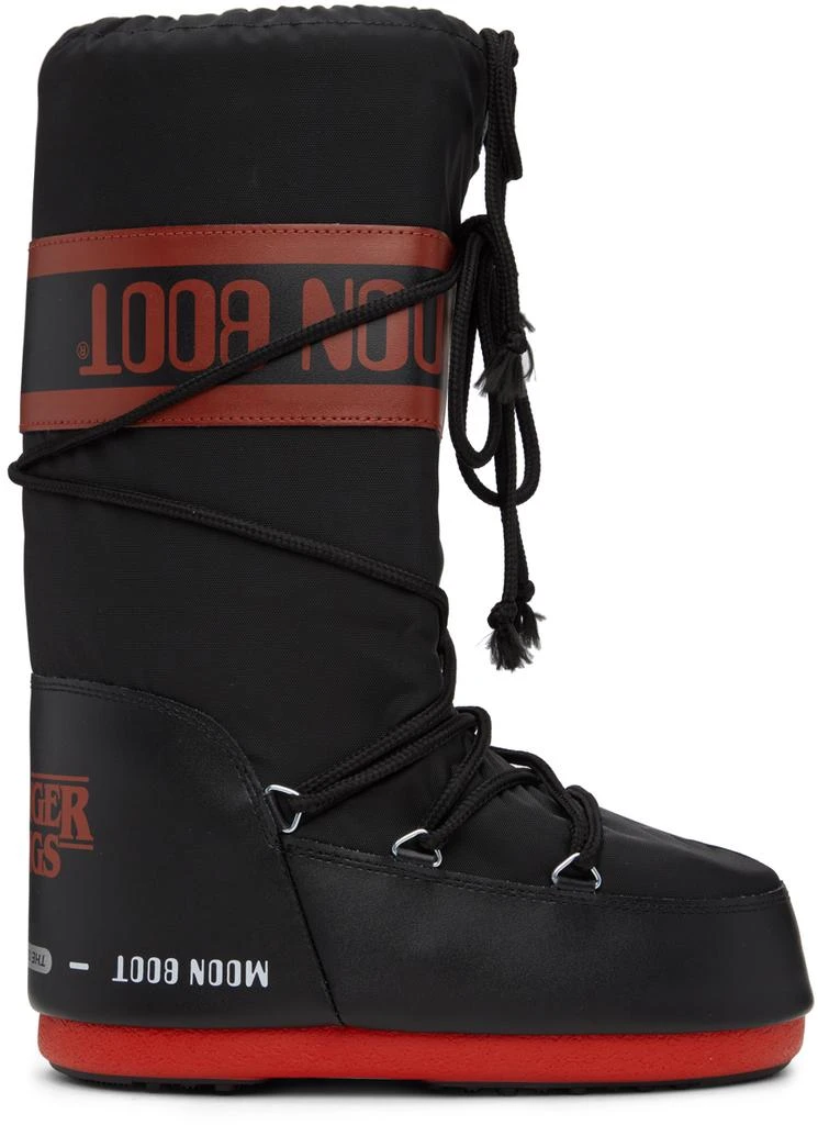 商品Moon Boot|Black & Red Stranger Things Upside Down Boots,价格¥747,第1张图片