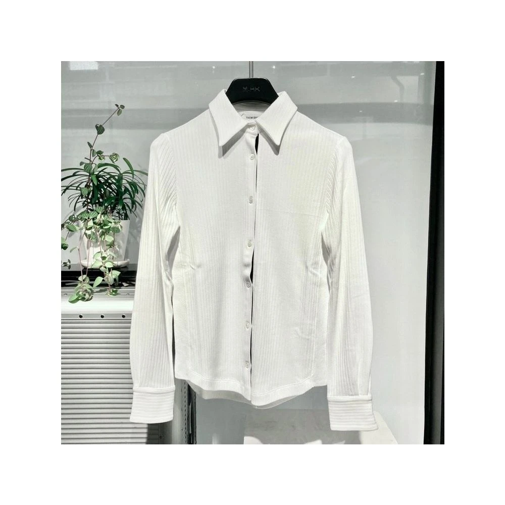商品Thom Browne|THOM BROWNE 白色女士衬衫 FJP035A-06313-100,价格¥4296,第1张图片