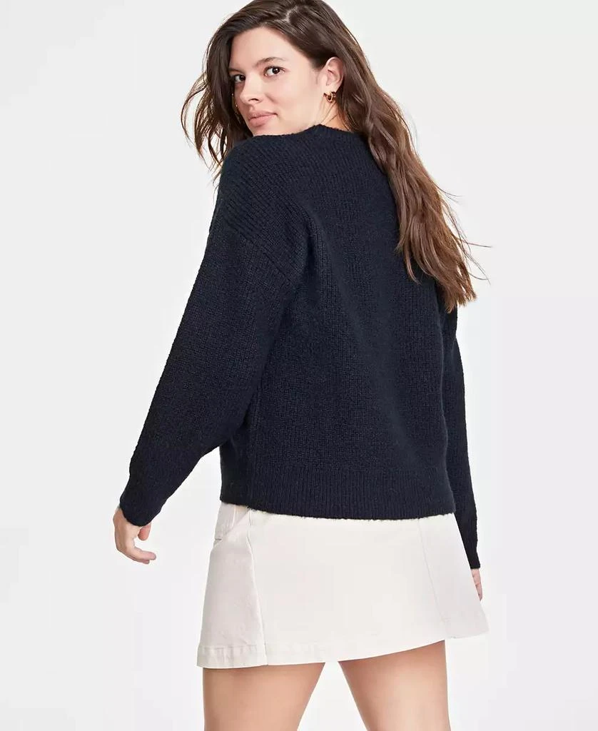 商品On 34th|Women's Shaker Crewneck Long-Sleeve Sweater, Created for Macy's,价格¥137,第2张图片详细描述