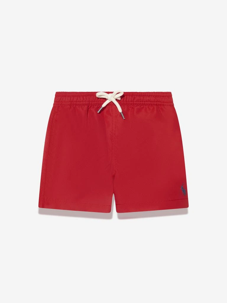 商品Ralph Lauren|Baby Boys Logo Swim Shorts in Red,价格¥534,第1张图片