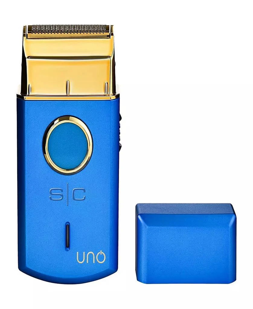 商品StyleCraft Professional|Uno Travel Sized Single USB Rechargeable Mens Foil Shaver with Cap - Blue,价格¥413,第2张图片详细描述