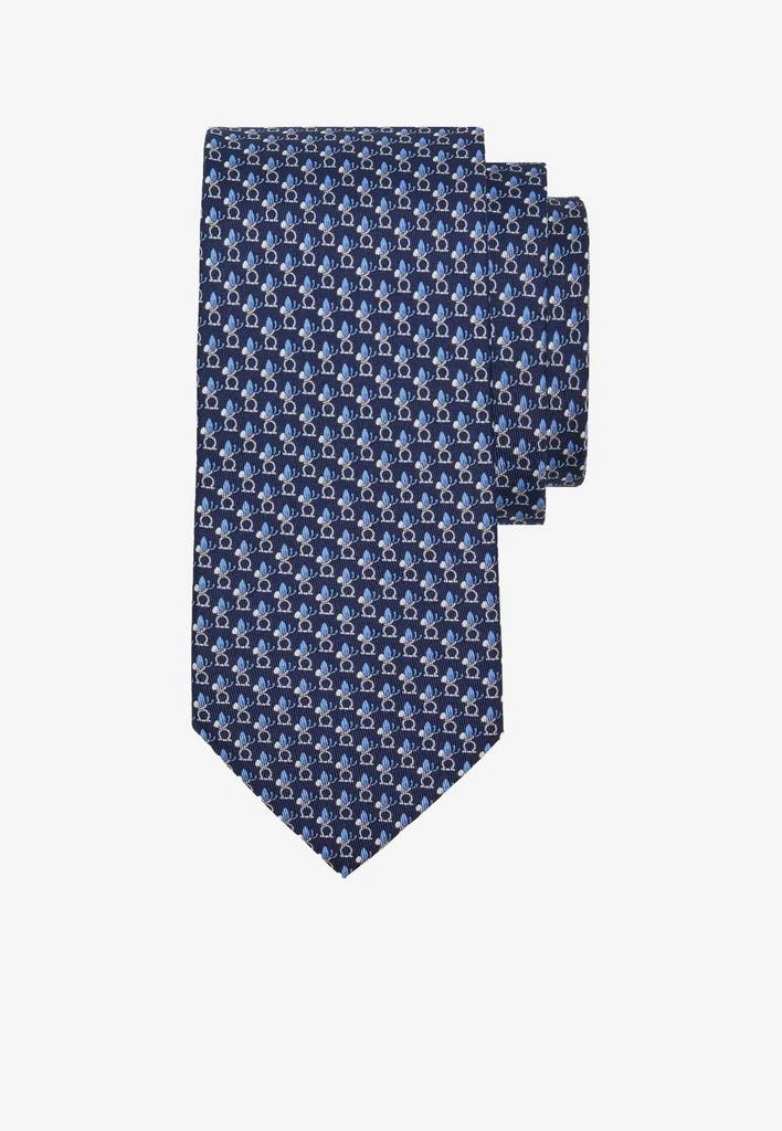 商品Salvatore Ferragamo|Butterflies and Gancini Print Silk Tie,价格¥816,第1张图片